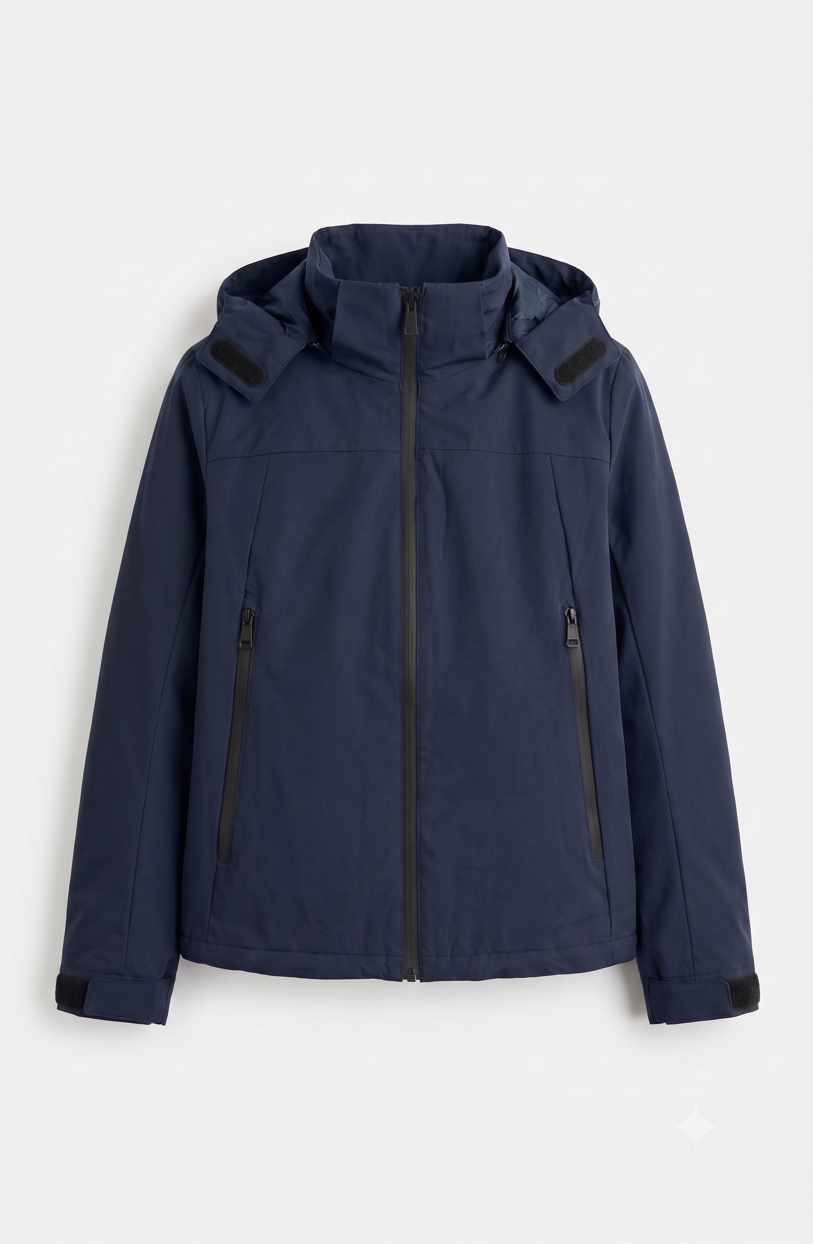 Chamarra rompevientos impermeable para mujer color Deep Navy sobre fondo blanco, UMI wearclub