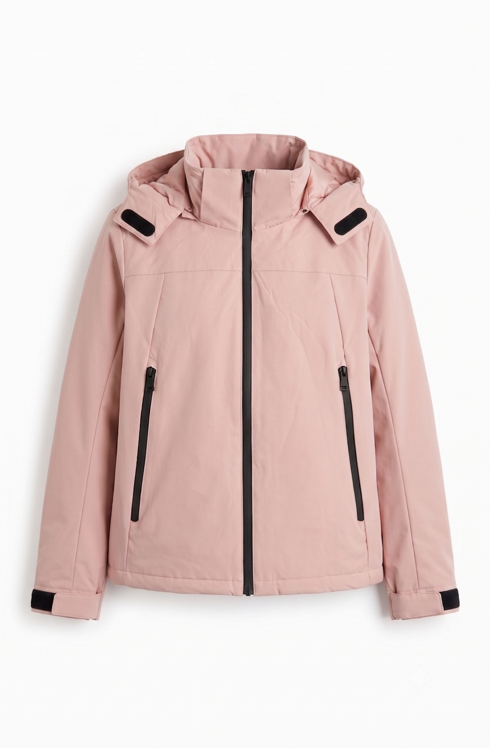 Chamarra rompevientos impermeable para mujer color Dusty Rose sobre fondo blanco, UMI wearclub